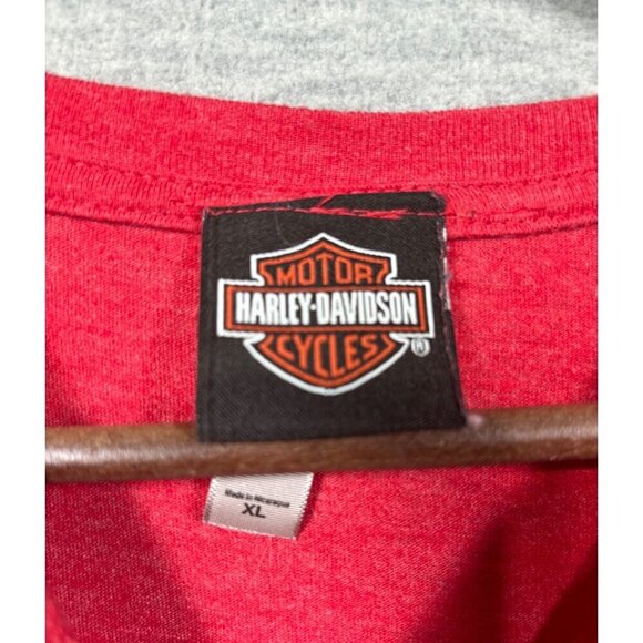 Harley Davidson Red Skull Anchor Graphic T-Shirt XL Traverse City - Picture 3 of 5